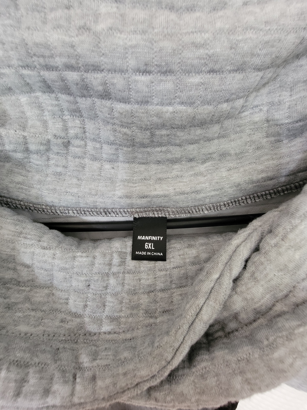 NFINITY Gray, White & Dark Gray Colorblock Waffle Hoodie - Picture 3 of 6